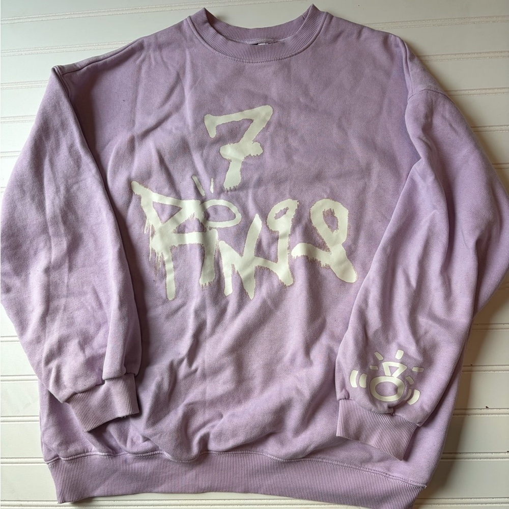Purple Graphic Womens Sweater